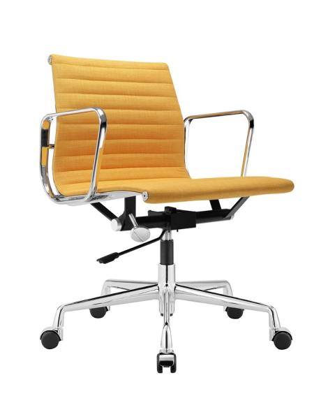 Chromed Aluminum Lifting Conference Chair / Colored Low Back Office Chair