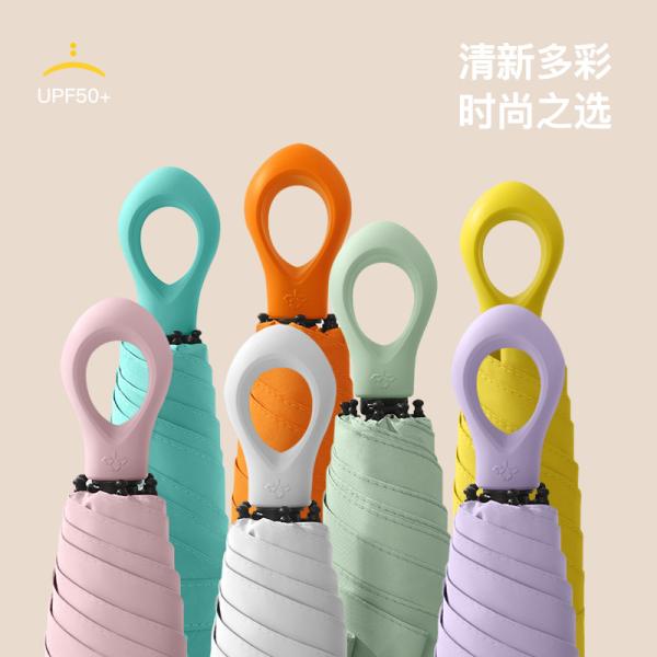 6 Fold Capsule Sun Umbrella Mini Compact Portable UV Protection Female Folding Umbrella