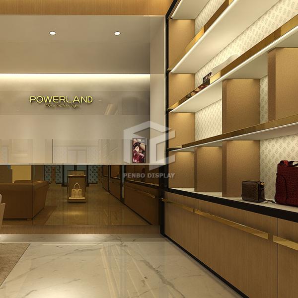 Golden Handbag Display Shelf Bag Shop Furniture Decoration Design
