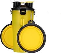 Almacenamiento compartimentado dual Hallupets 2 en 1 cuenco plegable del perro del silicón de Hallupets de la botella de agua del perro
