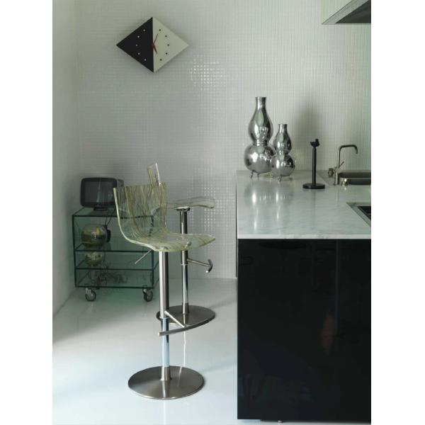 Polishing Hotel Restaurant Furniture Transparent Adjustable Bar Stools