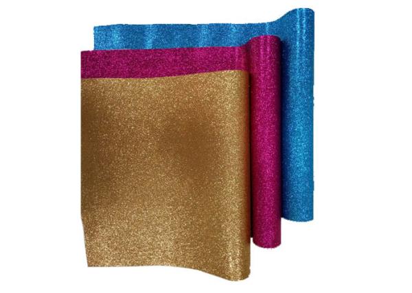 50m Rolls Champagne Gold Glitter Wallpaper , Glitter Powder Surface Glitter Feature Wallpaper