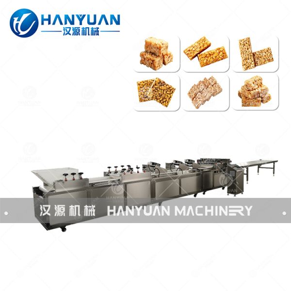 Automatic Peanut Candy Bar Making Machine with Food Grade Conveyor, Stainless Steel Shell, and 300~400kg/h Capacity