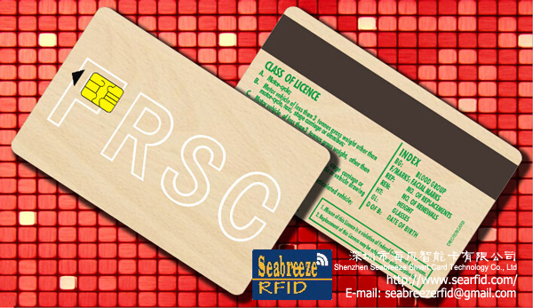 RFID Wood/Bamboo material Card, Wood magnetic stripe Card, Wood four color printing Card