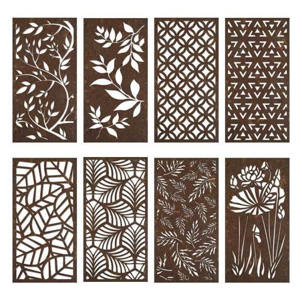 Ecrã de divisor de quarto de madeira esculpida Vintage Painel pendurado Eco-friendly