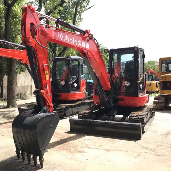 6 toneladas de mini escavadeira Kubota KX163-5 usada com 0-2000 horas de trabalho em estoque em Xangai