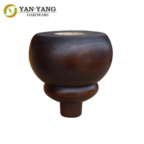 Vintage Furniture Legs solid round shape dark Wood Sofa Feet