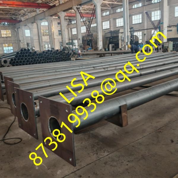 Q235 10M Nigeria Panel solar galvanizado en caliente Iluminación callejera Polos de acero