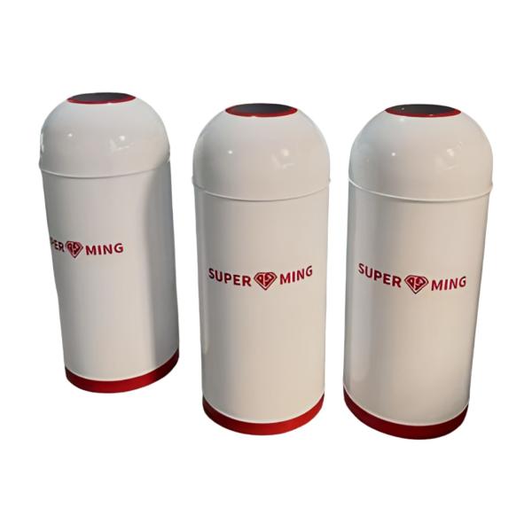 Manufacturers Direct Sale Stainless Steel Colours Round Commercial Bullet Trash Can Apply to Hotel
