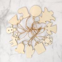 DIY Wooden Christmas Ornaments Unfinished Predrilled Wood Slices for Holiday Hanging Decorations