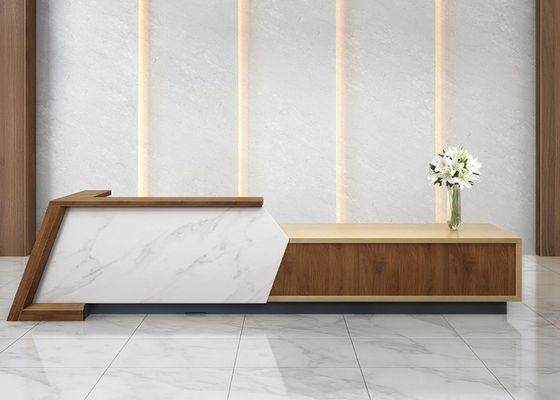 I Key Modern Reception Desk with Geometric Design and Dual Functionality - W4800*D950*H1110(mm)