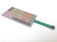 Panneau de commutation de membrane en polyester transparent à 6 couches avec 1 million de cycles de vie