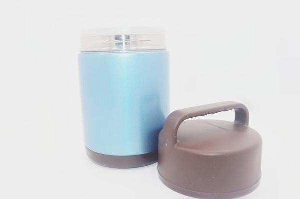 1.8L Food grade stainless steel container flask round shape food warmer lunch box with plastic lid