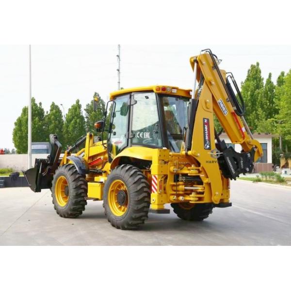 Cummin Engine 4WD Backhoe Loader SAM388H with 6 in 1 Bucket Hot Sale in Angola