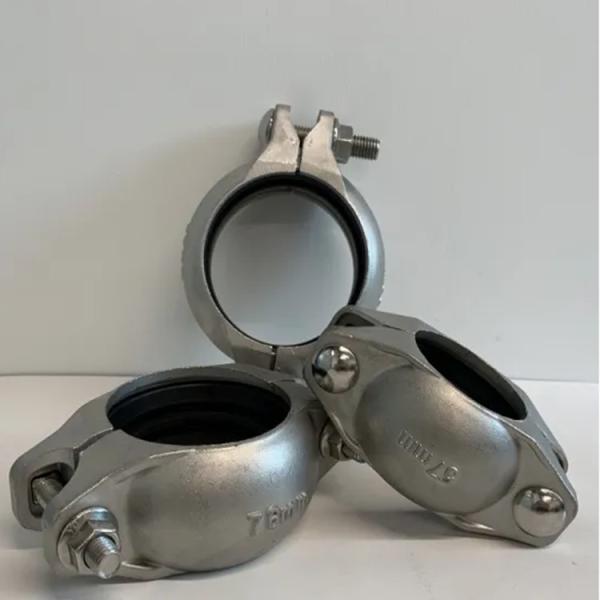 76mm 316L No Hub Stainless Steel Grooved Couplings Pipe Fitting Dn10 450psi