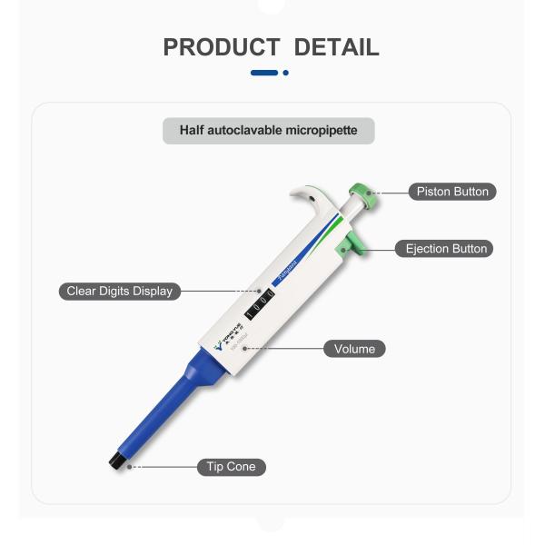 Лабораторные одноканальные 8-канальные 12-канальные пипетки для различных всасывающих наконечников Оборудование для обработки жидкостей