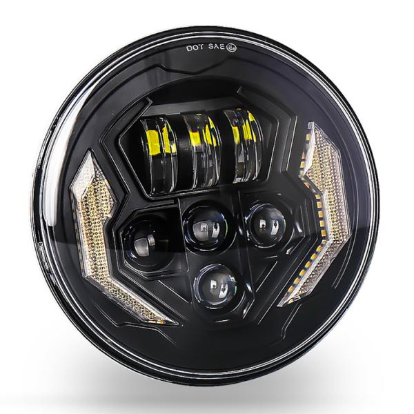 12V Purpose Replace/Repair Round Motorcycle Lighting System with 7 Inch LED Headlight