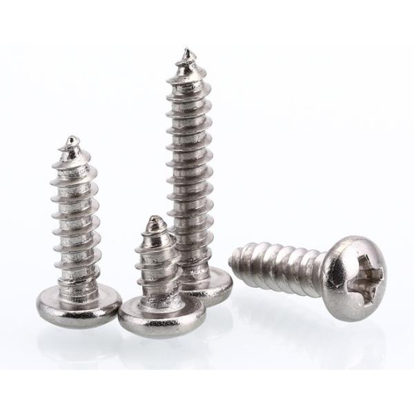 White Zinc Partical Thread Self Tapping Screws ,  DIN7981 Pan Head Self Tappers 316