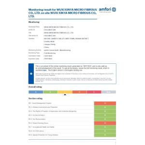 Wuxi Xinya Micro Fibrous Co. Ltd. Certifications