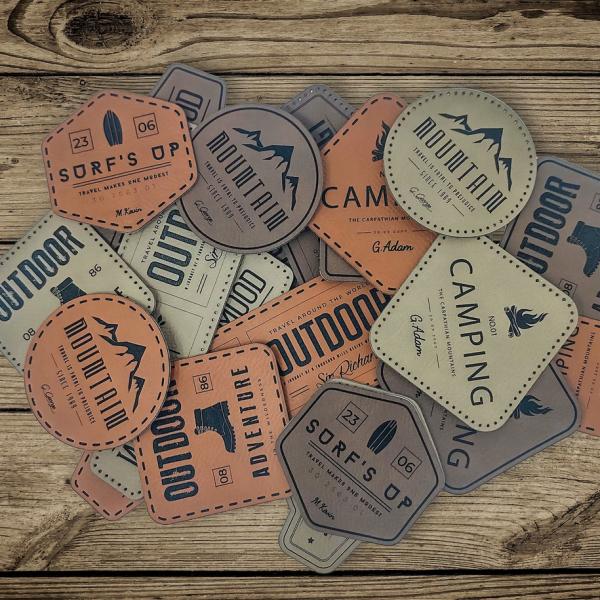 Best Supplier China Manufacturer Hot Sale Debossed Leather Logo Name Label Iron On Sew On Custom Leather Patch For Caps Hats Jeans