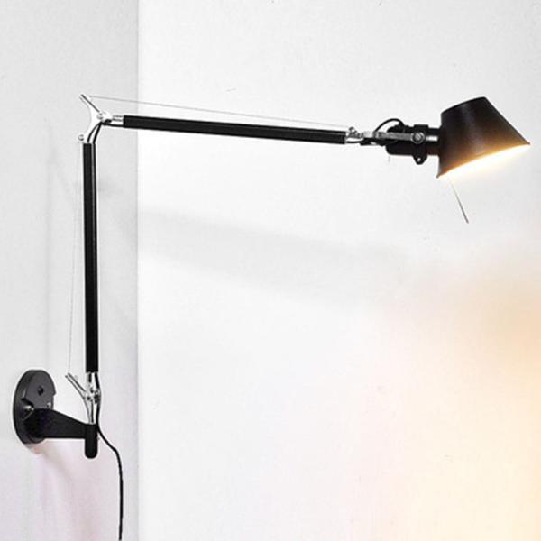 Black White Color Long swing arm Adjustable Aluminum sconces lamp telescopic wall lights (WH-OR-02）
