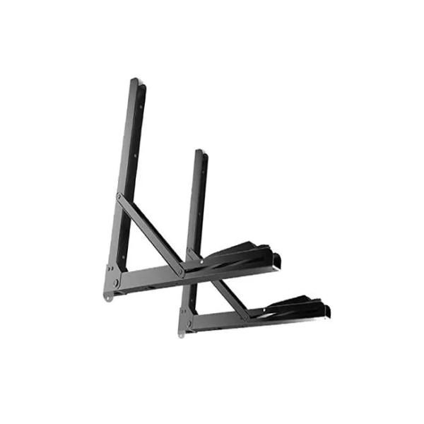Powder Coated Triangular Support Frame Wall Mounting Hanging Shelf for Computer Table