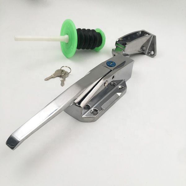 zinc alloy die-cast housing and cylinder hardware key refrigerator lock with plastic push rod
