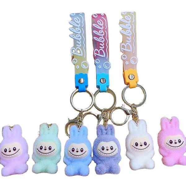 Wholesale Cute Cartoon Girl Transparent Rubber Soft PCV Key Chain Toys Custom Keychain Anime Plastic PVC 3D Figure Keychains