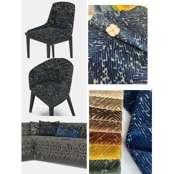 590GSM  Heavy Jacquard Velvet Fabric For Sofa
