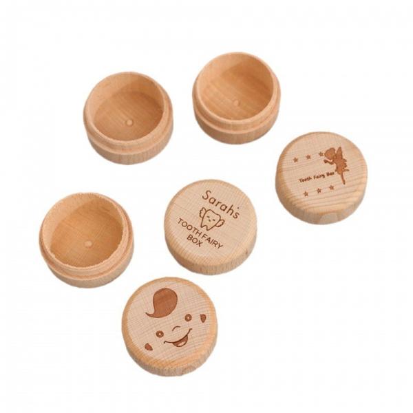 Tooth Fairy Box Wooden Box Souvenir Dropped Tooth Keepsake Storage Box Gift for Boy or Girl