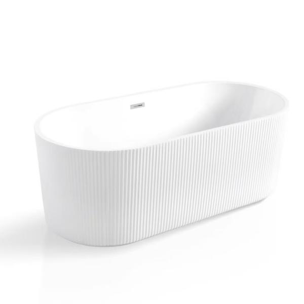 Seamless Bonding White Acrylic Alcove Bathtub Free Standing 72x42
