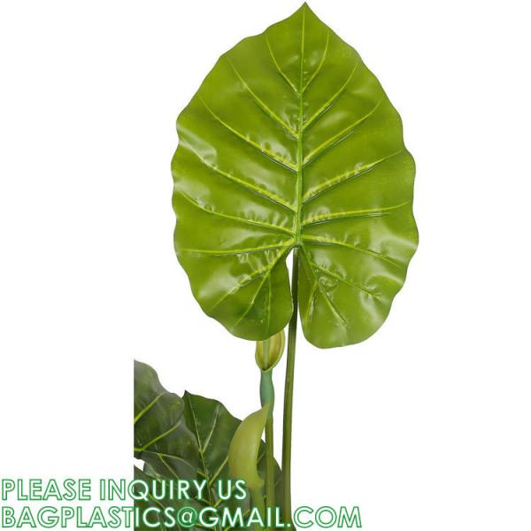 Artificial Monstera Deliciosa Plant 37 Fake Tropical Palm Tree, Perfect Faux Swiss Cheese Plants in Pot