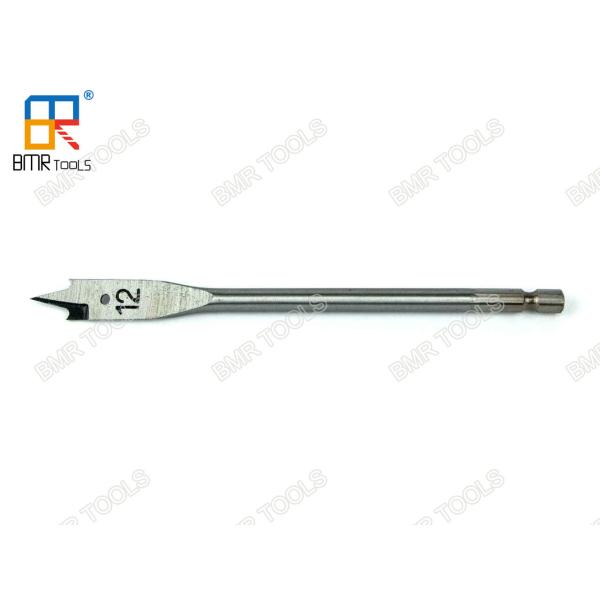 BMR TOOLS 12mm Flat Wood Drill Bits High-Carbon Steel Industrial Spade Paddle Flat drill helix shank