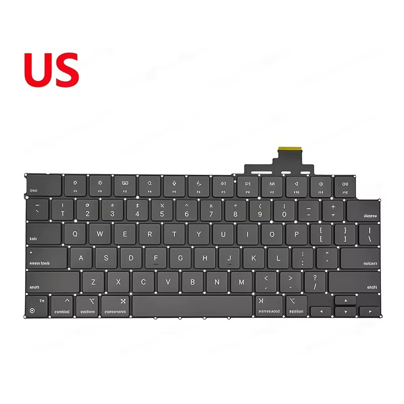 Brand New Replacement Keyboard for MacBook Air M2 13.6 Retina A2681 with Multiple Language Layouts US UK English Danish Swedish Arabic Hungarian Czech etc