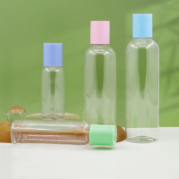 Wholesale High Impact Resistance Leak Proof Customizable PET Plastic Screw Cap Bottles for Cosmetic and Personal Care Packaging
