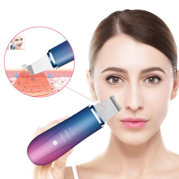 Ultrasonic Scrubber Acne Pore Cleanser Facial Beauty Device Microdermabrasion Ion
