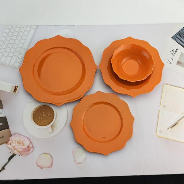 porcelain color glazing  dinner set