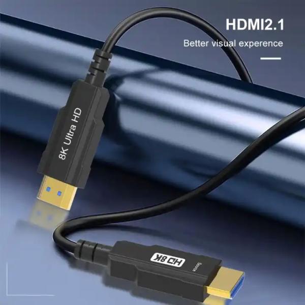 3D Audio Video UHD HDMI AOC Cable Zinc Alloy HDMI 2.1 8K 60hz Cable