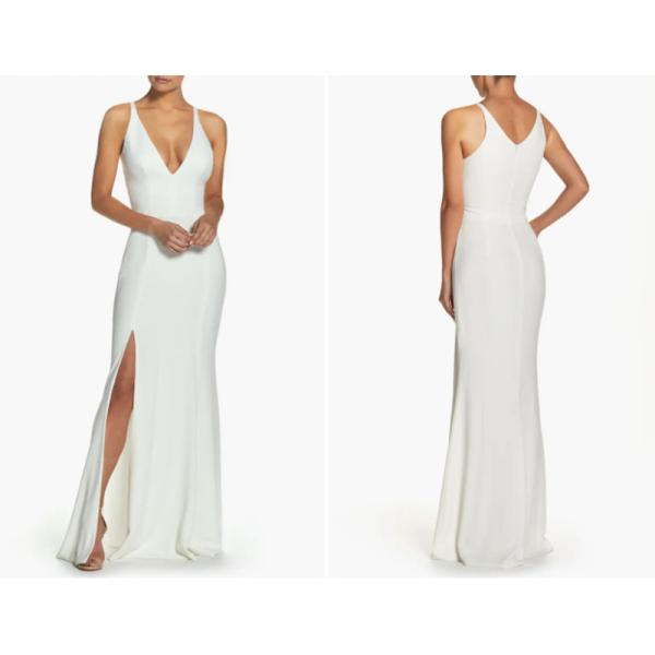 Stunning Sleeveless Royal Blue Satin Long Evening Dress Front Split Slit Spaghetti Straps Deep V-neck Mermaid