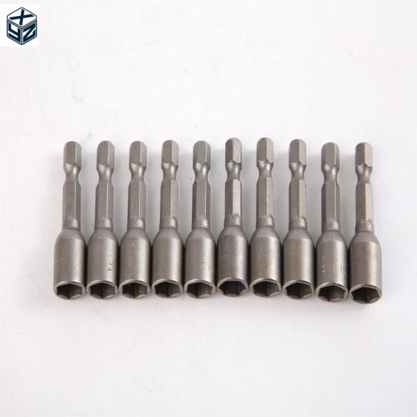 1/4in Drive Size CRV Material 6.35 Hexagon 9mm*42mm*10PC Strong Magnetic Nut Driver Set