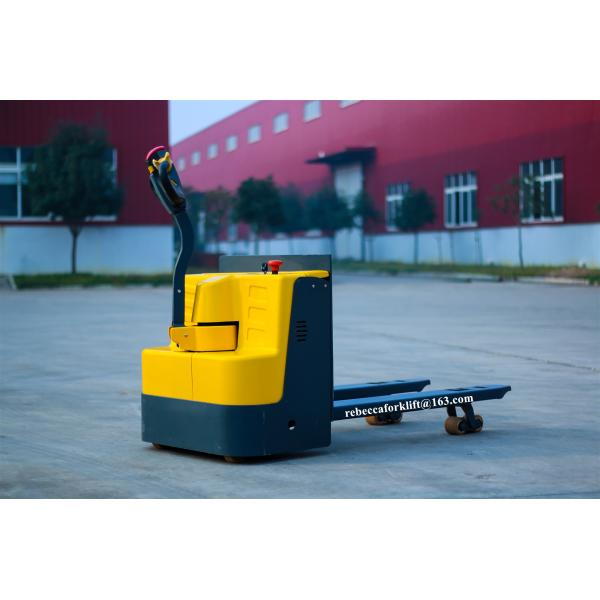 Warehouse Electric Pallet Truck With Emergency Reverse Switch Operating Handles