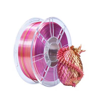 Filamento de impressão 3D PLA Plus Dual Rose Red Gold 1.75MM 1KG Filamento de impressora