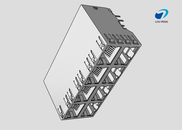 RJ45 Connectors, RJ45, Multiple Ports, Port Matrix Configuration 2 x 4, RJ Type Jacks & Plugs