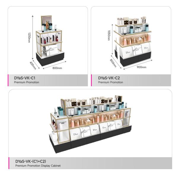 Makeup Display Cabinet Fashion-forward Cosmetic Display Counter for Makeup Shop Interior Design