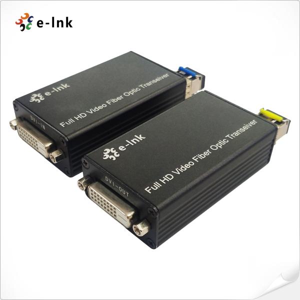 Mini-type DVI Fiber Optic Extender with external stereo audio