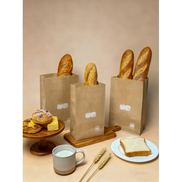 Customized Kraft Paper SOS Bread Bag - Eco-Friendly & Versatile Bakery Packaging Bakery Bag Bread Bag Food Bag Take Away Bag