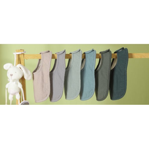 6-Pack Muslin Baby Bibs with Soft Plush Dots，100%Cotton Baby Drool Bibs for Unisex