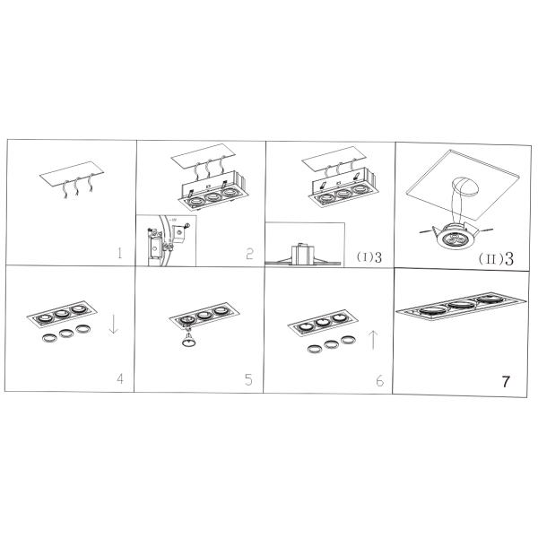 Round GU10 Recessed Halogen Downlight Recessed Ceiling LED GU10 LED Down Lighting