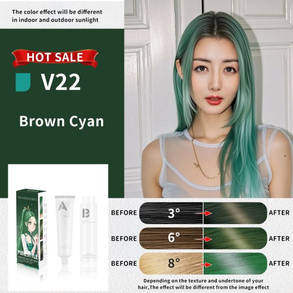 Crème colorante capillaire professionnelle personnalisée pour la maison, permanente, sans ammoniaque