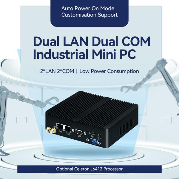 Intel Celeron J6412 PC industriel sans ventilateur avec double LAN et DDR4 jusqu'à 16 Go